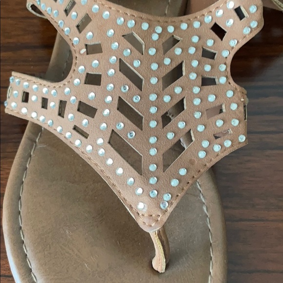 EMBELLISHED RHINESTONE THONG SANDAL - Picture 2 of 3